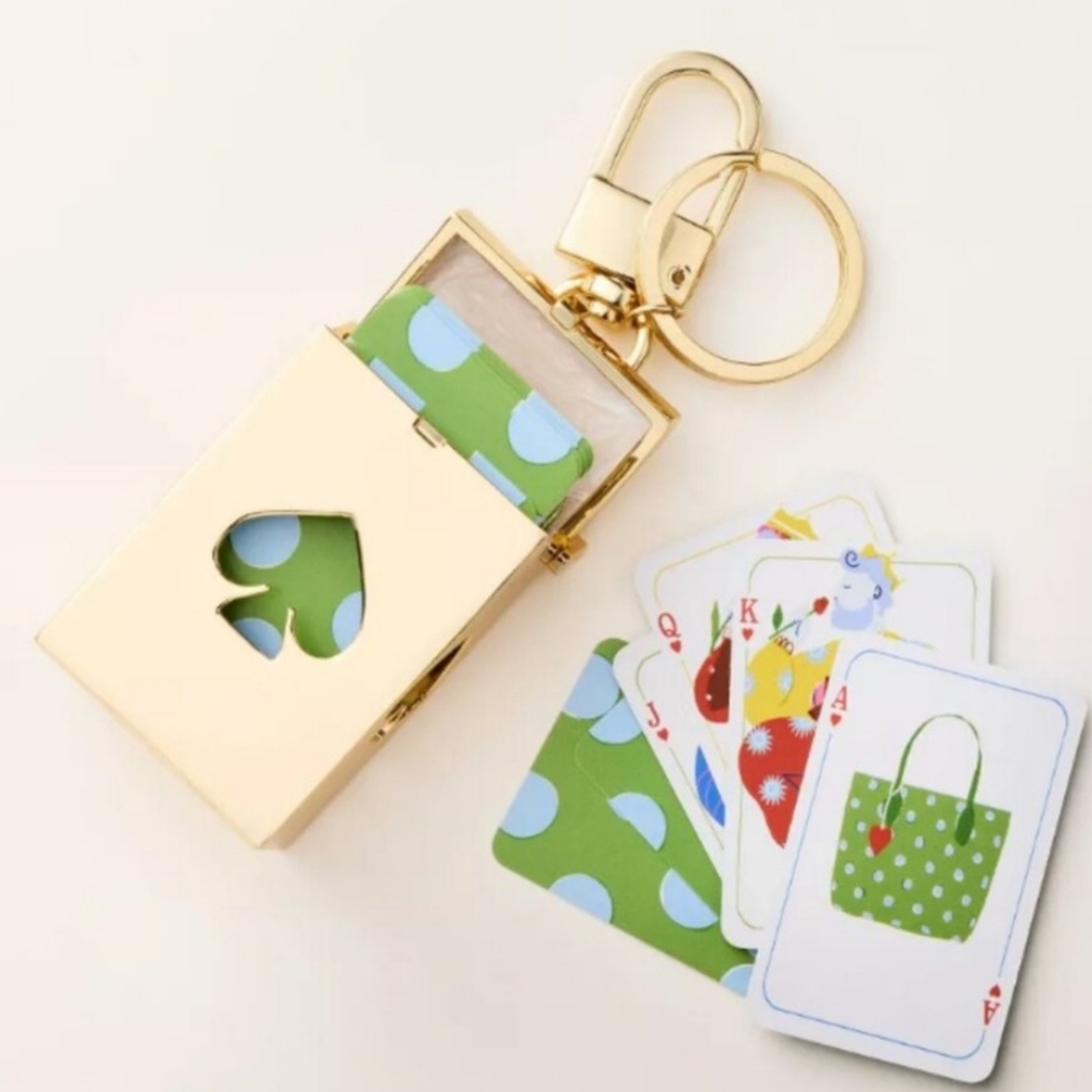 KATE SPADE DECK OF CARDS KEYCHAIN BAG CHARM